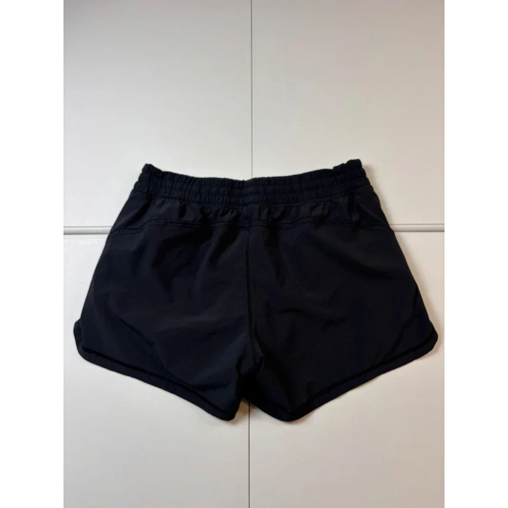 Athleta‎ Mesh Race Run Shorts Womens Small Black Excellent Smocked Waist